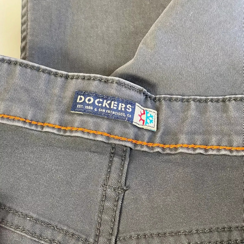 Dockers High Rise Straight Fit Denim‎ Jeans Mens 36 Dark Gray Zip Fly 5-Pockets - Picture 9 of 15